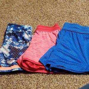 Three pair of girls shorts